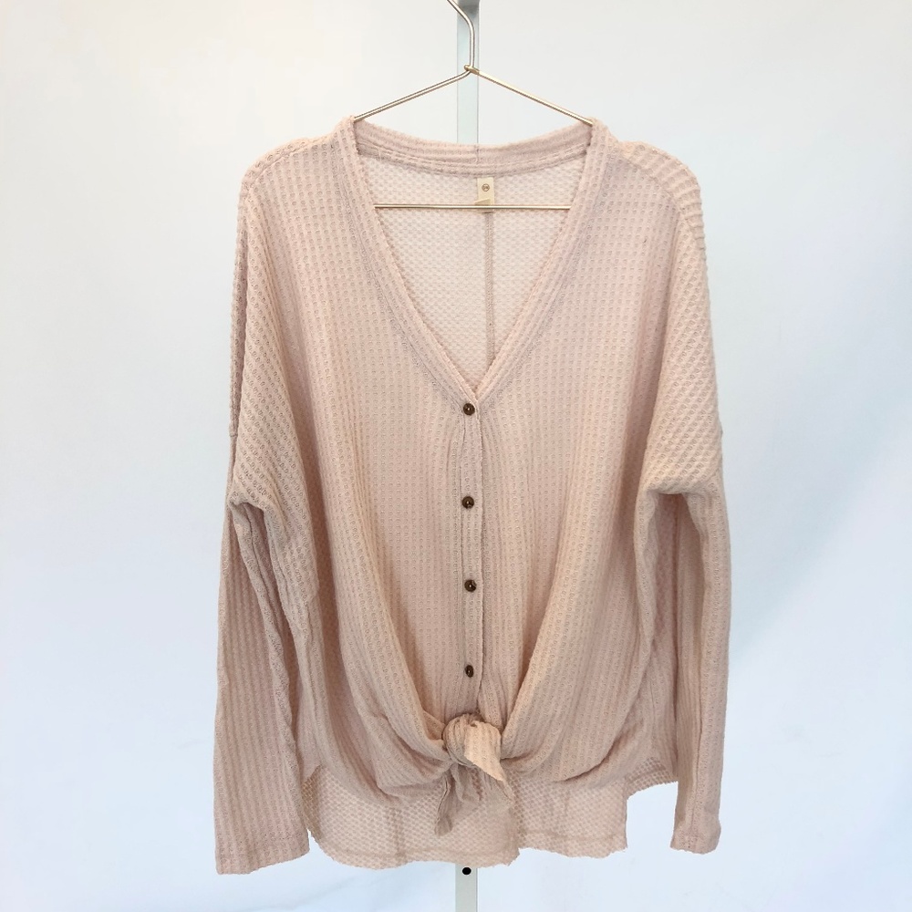 LYNN Thermal Button Down Sweater - Picture 7 of 8
